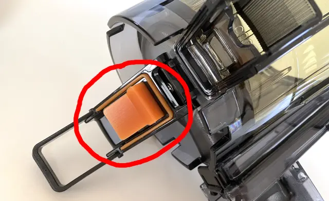 H70FTの搾りカス抽出口の2つのパッキン